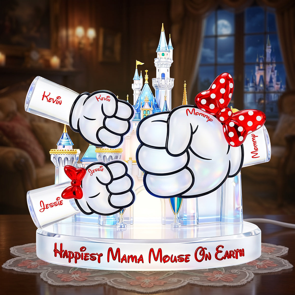 Happiest Mama On Earth - Personalized Light Box Gift for Moms, Grandmas, and Loved Ones Light Box PopCulturePrints