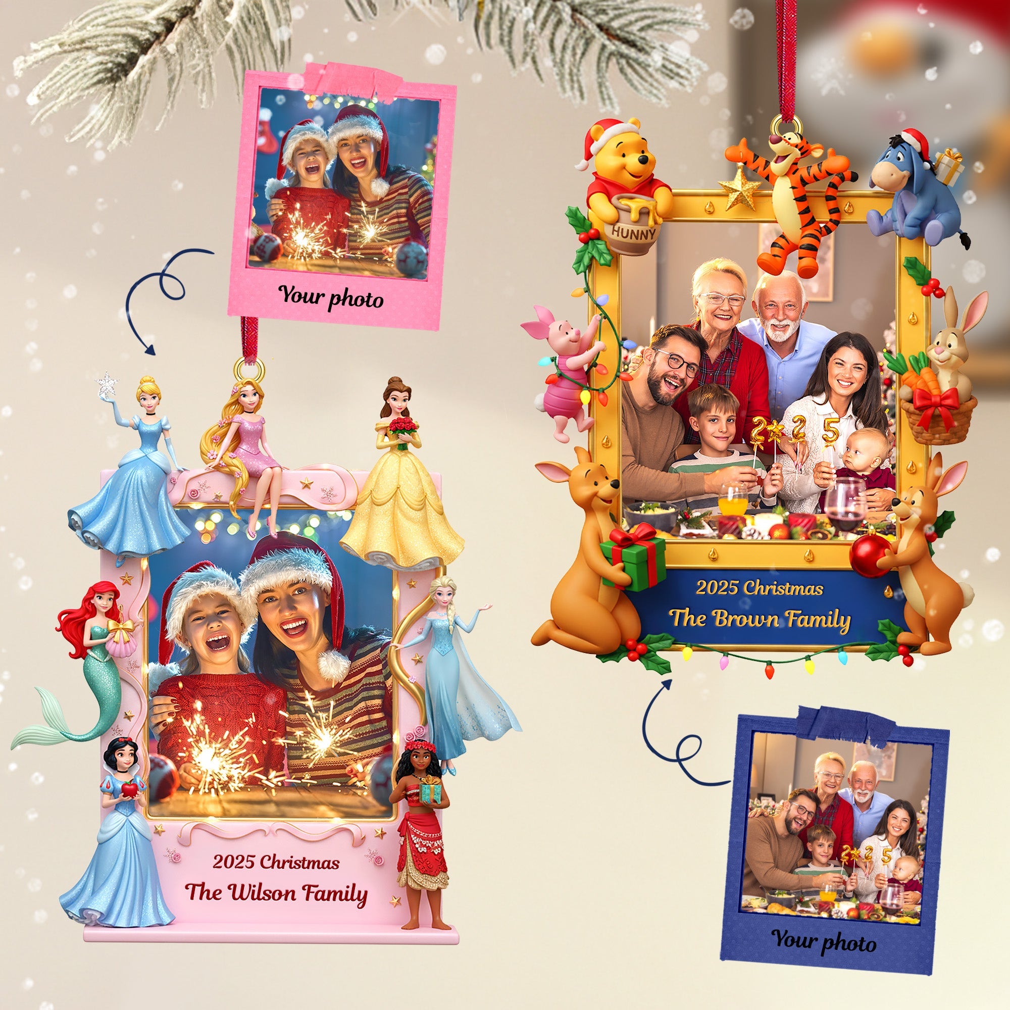 Cherish Every Memory - Custom Photo Christmas Acrylic Ornament - Personalized Gift for Families, Friends, and Loved Ones Ornament PopCulturePrints