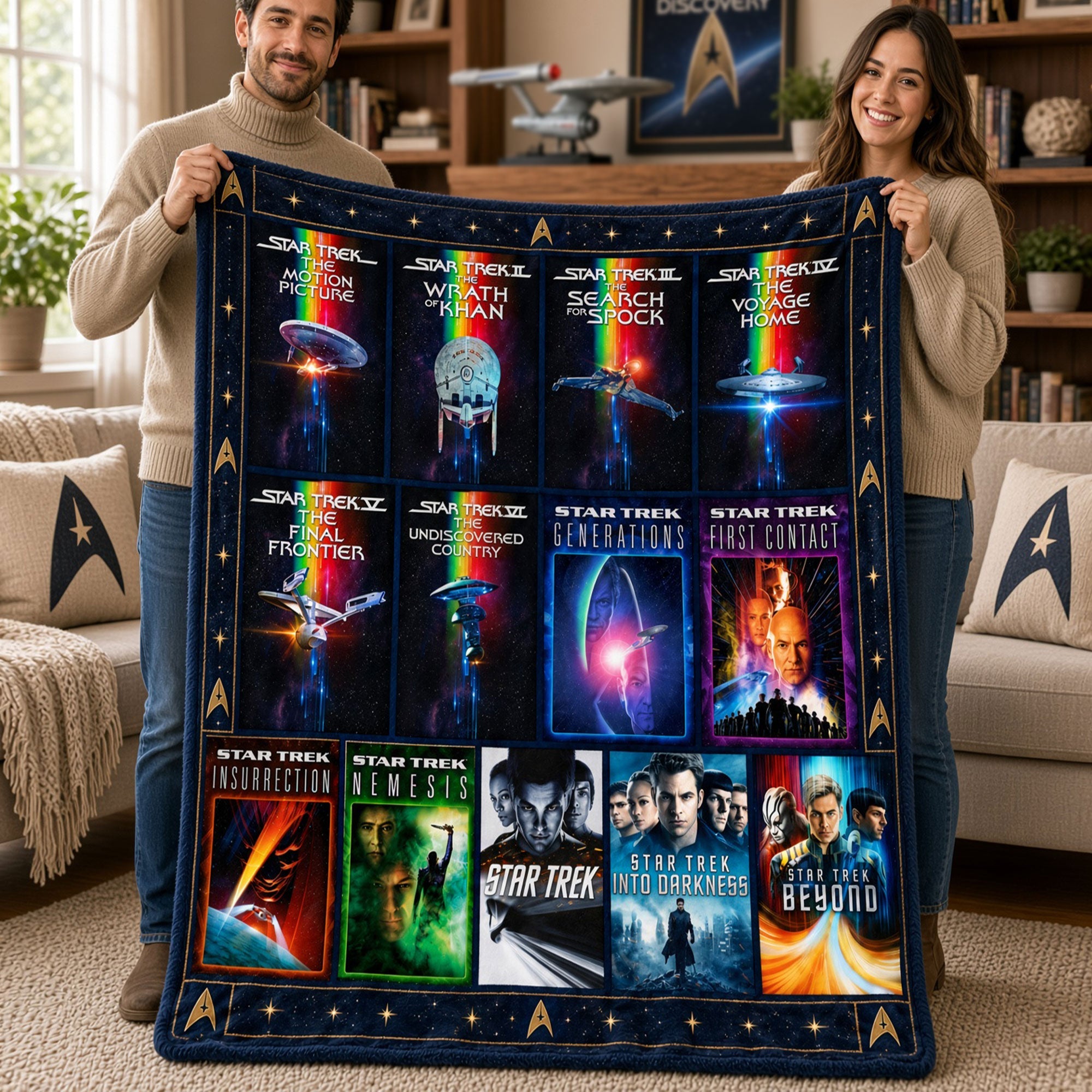 “Embark on a Cosmic Journey” - Retro Space Adventure Blanket - Personalized Gift for Space Lovers