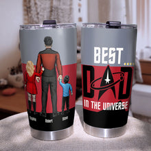 Load image into Gallery viewer, Personalized Galactic Dad Tumbler - Best Dad in the Universe Tumbler Cup PopCulturePrints
