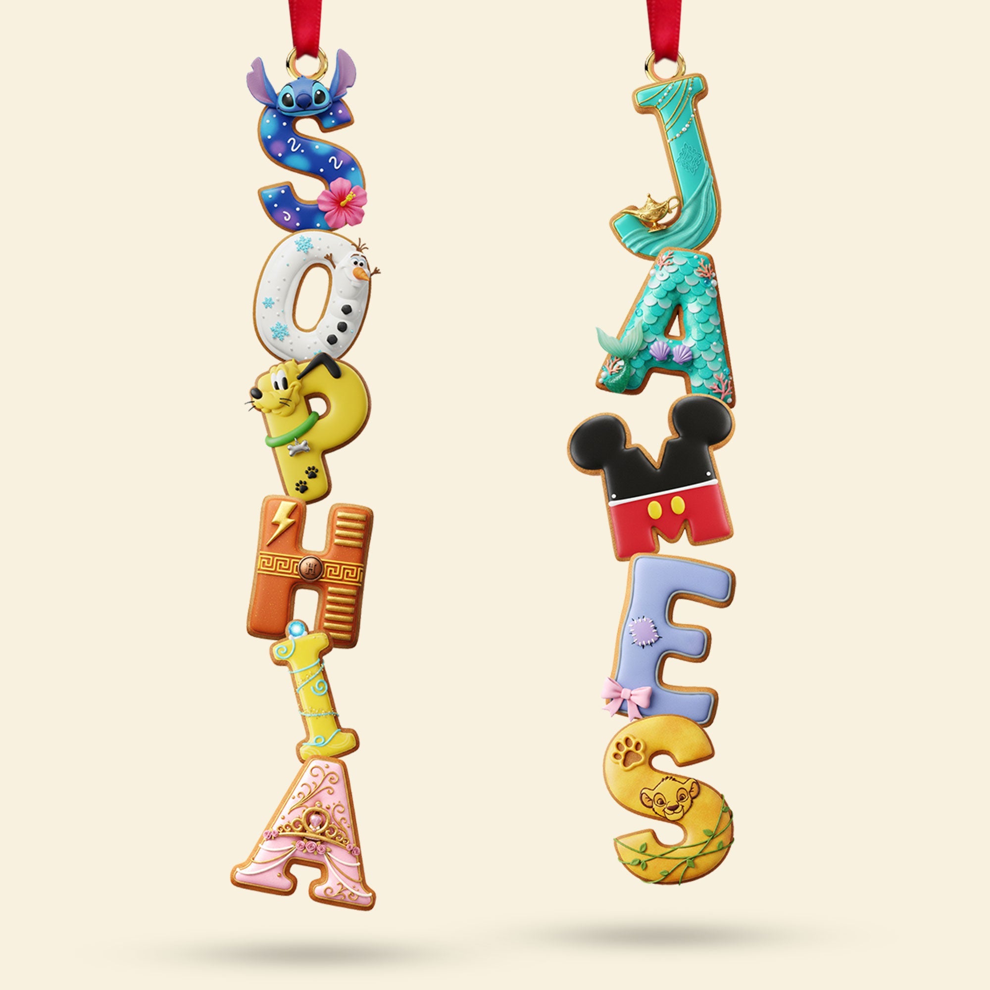 Celebrate with Joy: Personalized Alphabet Gingerbread Ornament - Custom Christmas Gift for Everyone Ornament PopCulturePrints