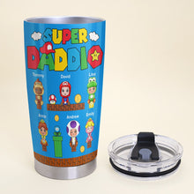 Load image into Gallery viewer, Personalized Super Dad Tumbler - Custom Father&#39;s Day Gift Tumbler Cup PopCulturePrints
