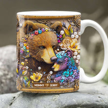 Load image into Gallery viewer, “A Mother&#39;s Love is Unconditional” - Personalized Autism Mama Bear Coffee Mug - Gift for Mom, Grandma, and Special Moms Coffee Mug PopCulturePrints
