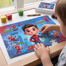 Load image into Gallery viewer, Brave &amp; Kind Jigsaw Puzzle - Personalized Gift for Kids
