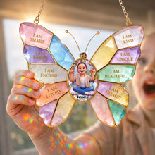 Load image into Gallery viewer, Spread Joy with 'I Am Unique' - Custom Photo Suncatcher Ornament for Kids Ornament PopCulturePrints

