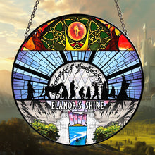 Load image into Gallery viewer, Personalized Fantasy Novel &amp; Movie Inspired Stained Glass Ornament - Various Locations Suncatcher
