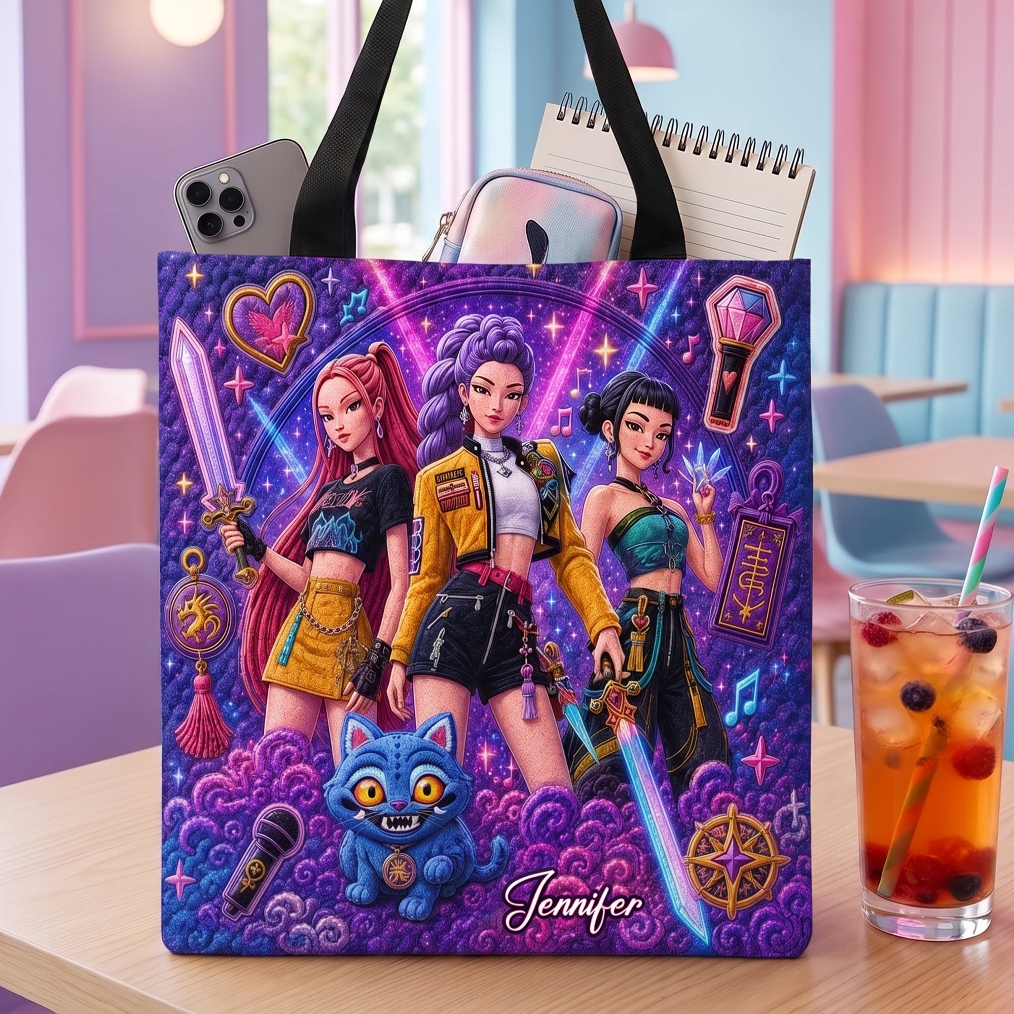 Fantasy Girl Squad Tote Bag - Personalized Gifts 04naqn110726 Tote Bags PopCulturePrints