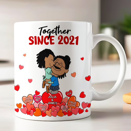 Personalized Couple Coffee Mug - Together Since 2021 Coffee Mug PopCulturePrints