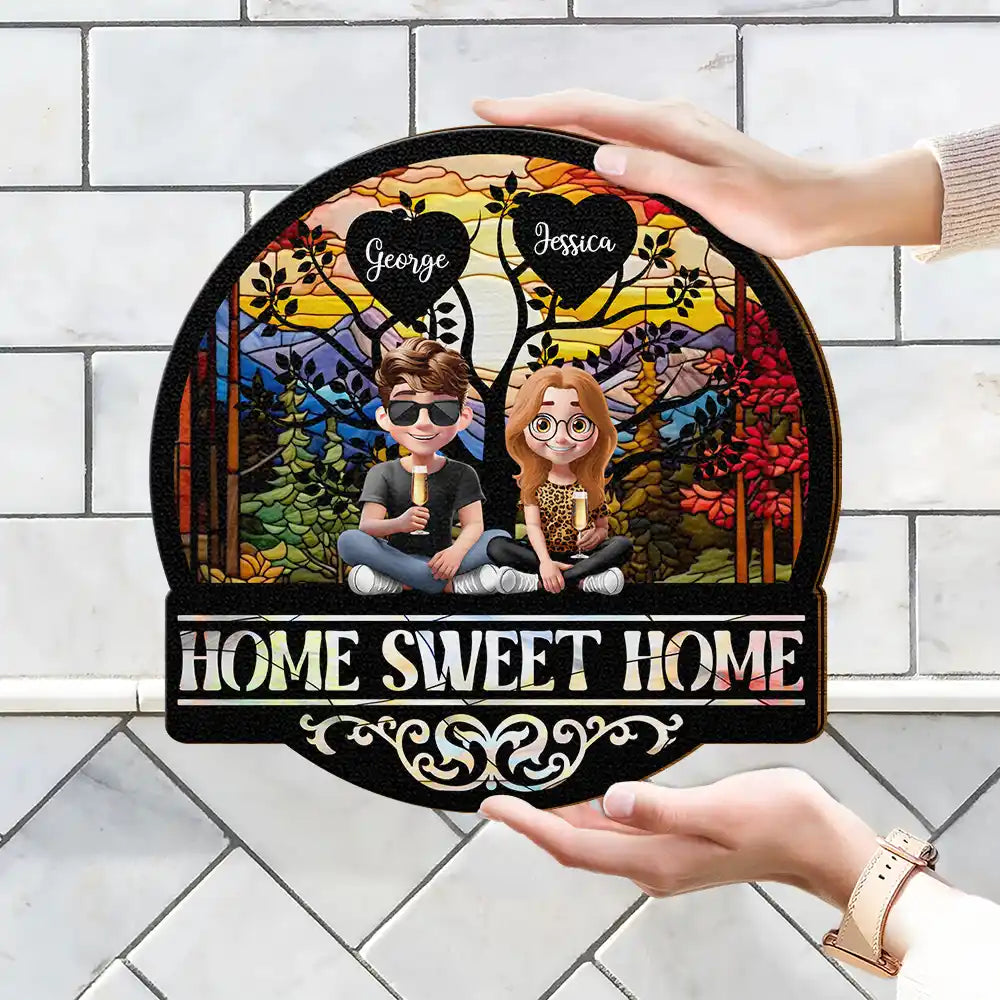 Home Sweet Home Family - Personalized Custom Shaped Wood Sign for Every Family Member Wood Shaped Sign PopCulturePrints