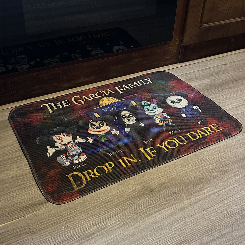 Spooky Family Personalized Doormat - Horror Fan Gift Doormat PopCulturePrints