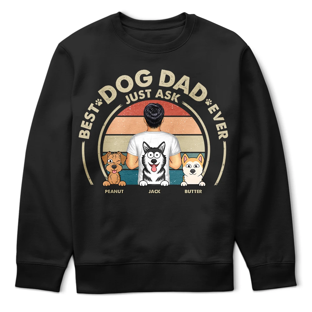 Best Dog Dad Ever - Personalized T-Shirt for the Ultimate Dog Lover T-shirt PopCulturePrints