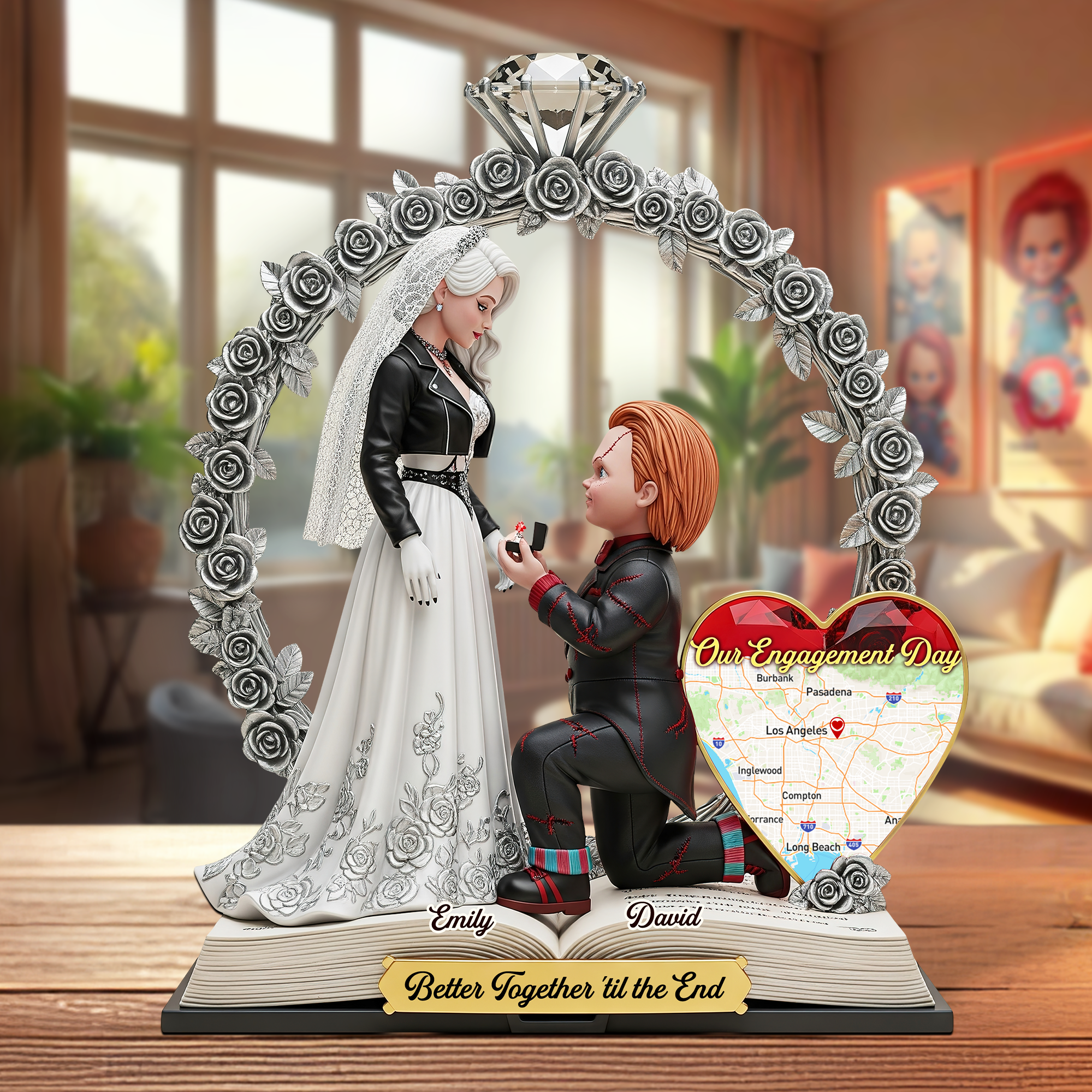 Better Together 'til the End - Personalized Anniversary Acrylic Plaque - Unique Gift for Couples Shaped Plaques PopCulturePrints