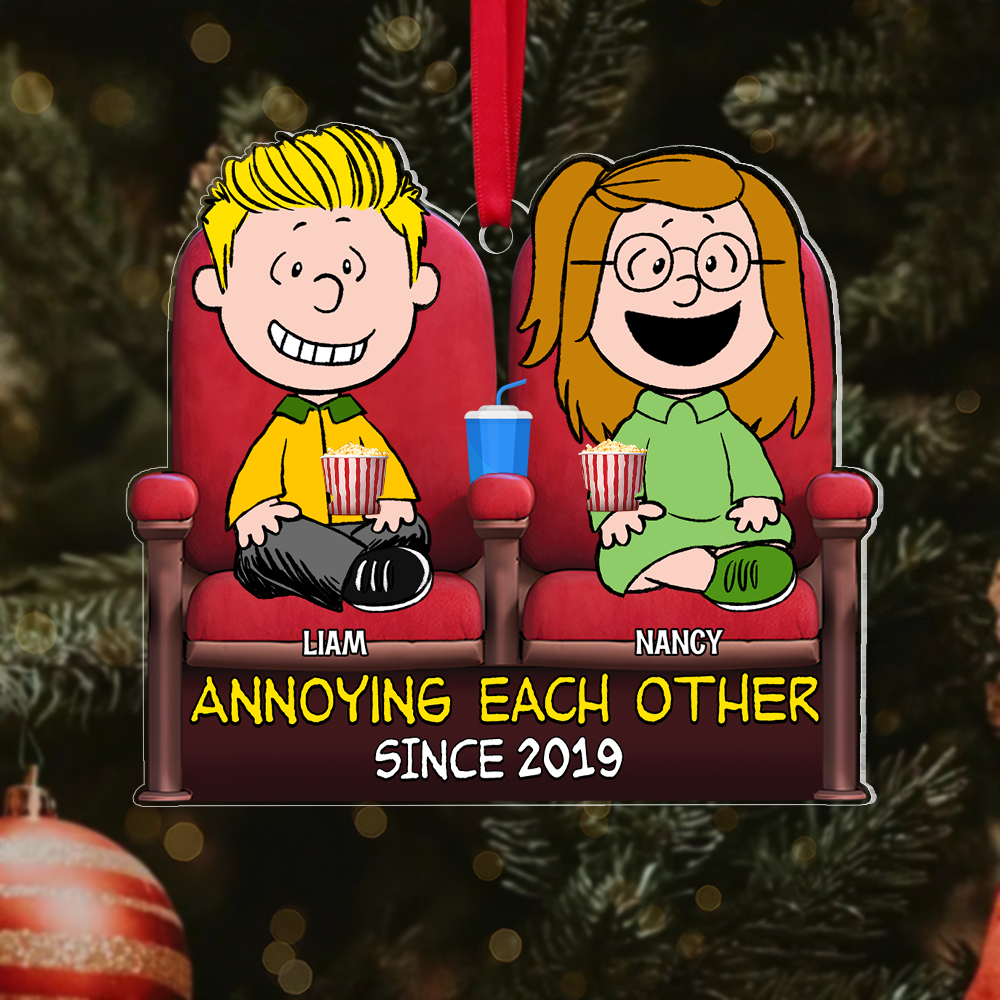 Personalized Movie Couple Christmas Ornament - Customizable Gift | Valentine's Day Gifts Ornament PopCulturePrints