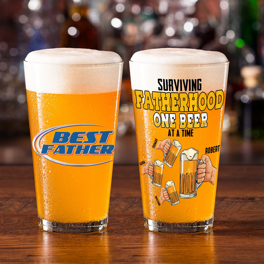 Personalized Beer Glasses for Dad - Best Father Gift Set Beer Glasses PopCulturePrints