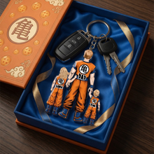 Load image into Gallery viewer, “A Legacy of Love” - Personalized Legend Warrior Dad And Kids Keychain - Perfect Gift for Dad, Grandpa, and Special Occasions Keychains PopCulturePrints
