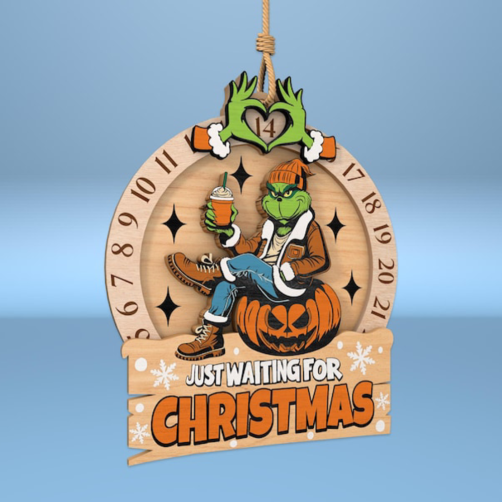 Funny Christmas Lovers Ornament - Just Waiting For Christmas