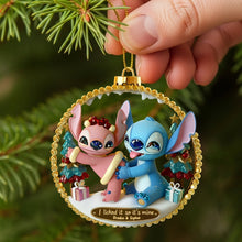 Load image into Gallery viewer, I Licked It So It&#39;s Mine - Spicy Alien Couple Ornament - Personalized Christmas Gifts For Couples Ornament PopCulturePrints
