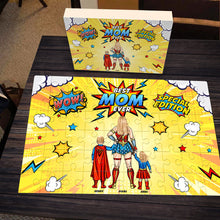 Load image into Gallery viewer, “Best Mom Ever - Superhero Edition” - Customized Jigsaw Puzzle for Moms, Perfect Gift for Mother&#39;s Day, Grandma, and More Jigsaw Puzzles PopCulturePrints
