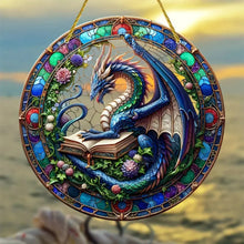 Load image into Gallery viewer, Personalized Christmas Dragon Suncatcher Ornament
