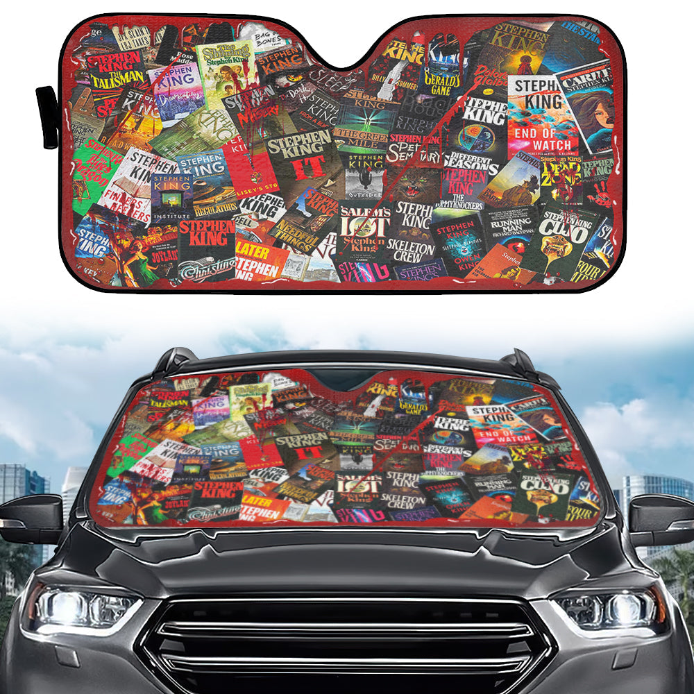 Personalized Horror Book Lovers Windshield Sunshade Doormat PopCulturePrints