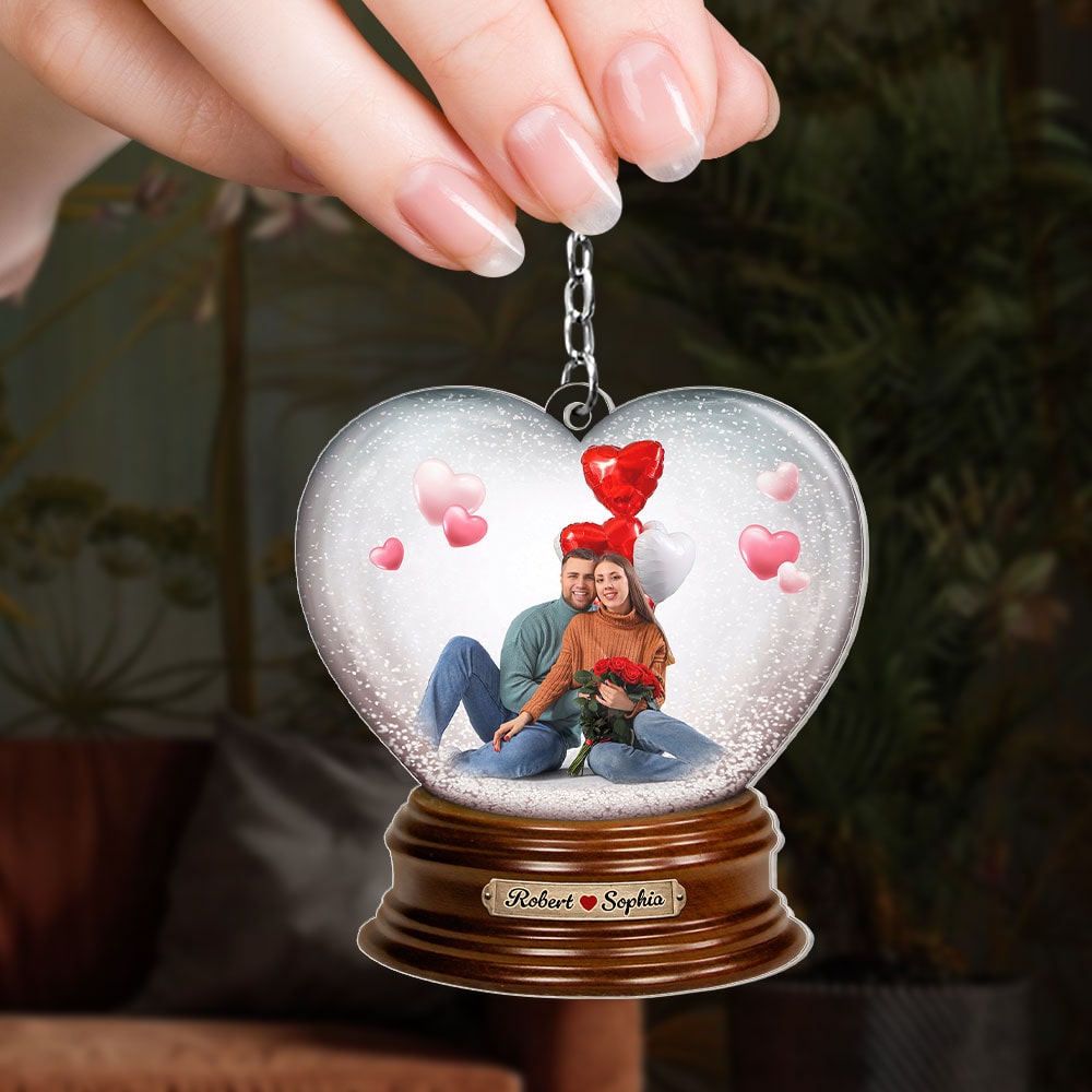 Personalized Heart Photo Keychain for Couples - Perfect Valentine's Day Gift Keychains PopCulturePrints