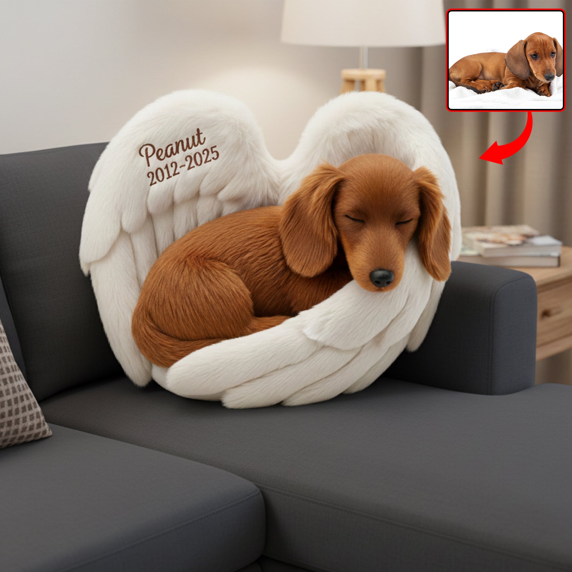 Dog Heaven Custom Shaped Pillow - Custom Photo Gifts For Dog Lover 05NAQN101125 Pillow PopCulturePrints