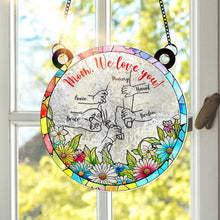 Load image into Gallery viewer, Mom, We Love You! - Hand In Hand Window Hanging Suncatcher Ornament - Personalized Gift for Mom, Grandma &amp; More Ornament PopCulturePrints
