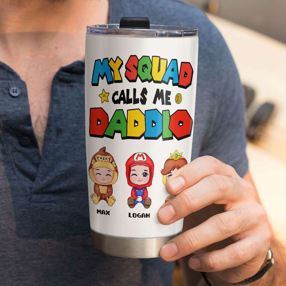 Personalized 'My Squad Calls Me' Character Tumbler