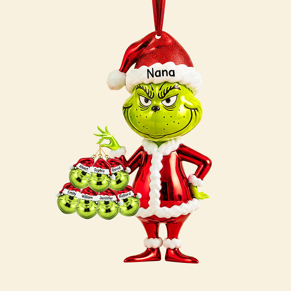 “Make the Holidays Grinch-y!” - Funny Holiday Christmas Ornament, Personalized Gift for Families Ornament PopCulturePrints
