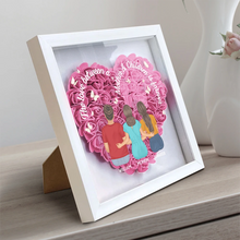 Load image into Gallery viewer, The Love Between Mother And Daughters Is Forever - Personalized Flower Shadow Box - A Perfect Gift for Moms and Daughters Flower Shadow Box PopCulturePrints
