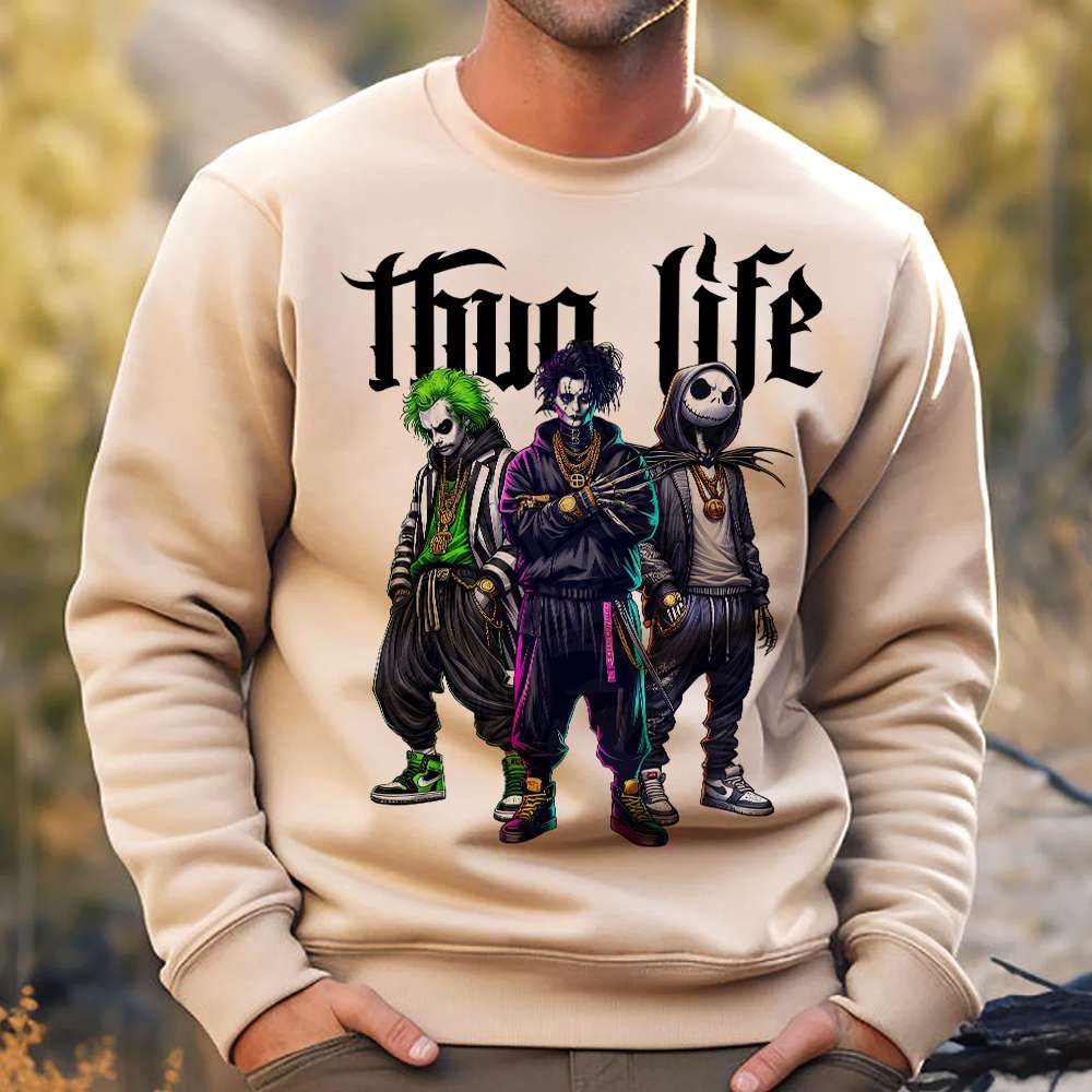 Halloween Street Style Thug Life Horror Fans Sweatshirt