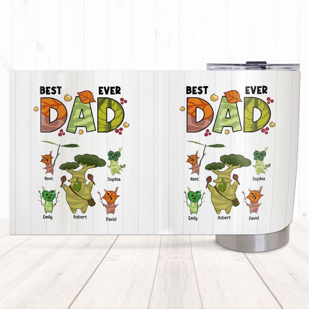 Personalized 'Best Dad Ever' Forest Friends Coffee Mug