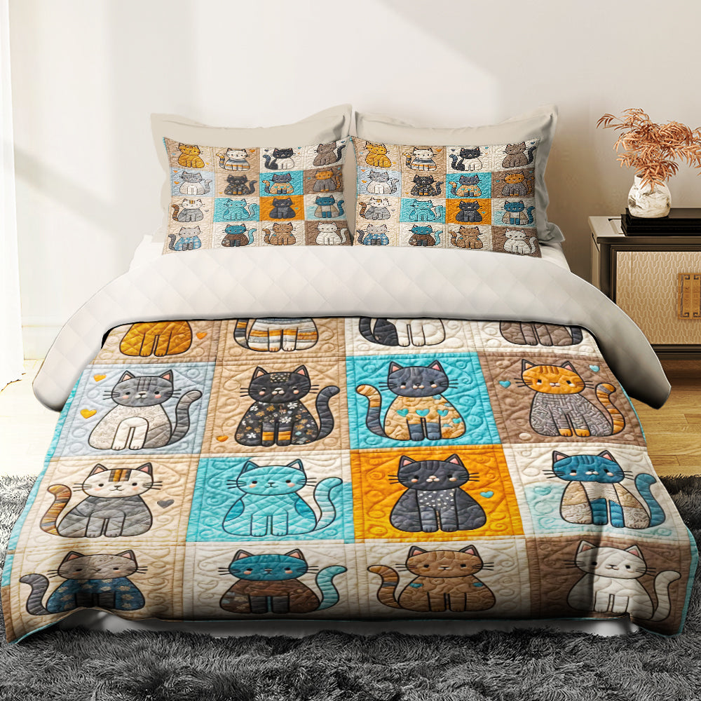 Vibrant Cat Lovers Quilt Bedding Set Blanket PopCulturePrints