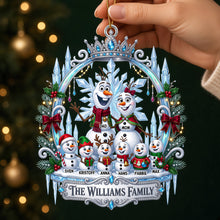Load image into Gallery viewer, Celebrate Family Love with Our Adorable Snowman Christmas Ornament – Personalized Gifts for Everyone!
