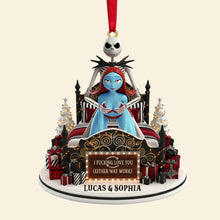 Load image into Gallery viewer, &quot;I F***ing Love You (Either Way)&quot; - Personalized Funny Couple Christmas Ornament - Unique Gift for Spooky Couples Ornament PopCulturePrints
