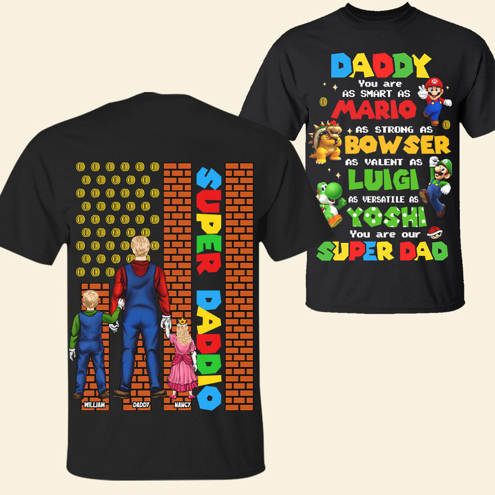 "You Are Our Super Dad" - Personalized Game Dad Shirt - Perfect Gift for Dad and Grandpa Shirts PopCulturePrints
