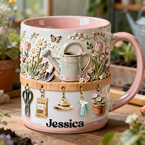 Gardening Coffee Accent Mug - A Personalized Gift for Garden Lovers Coffee Mug PopCulturePrints