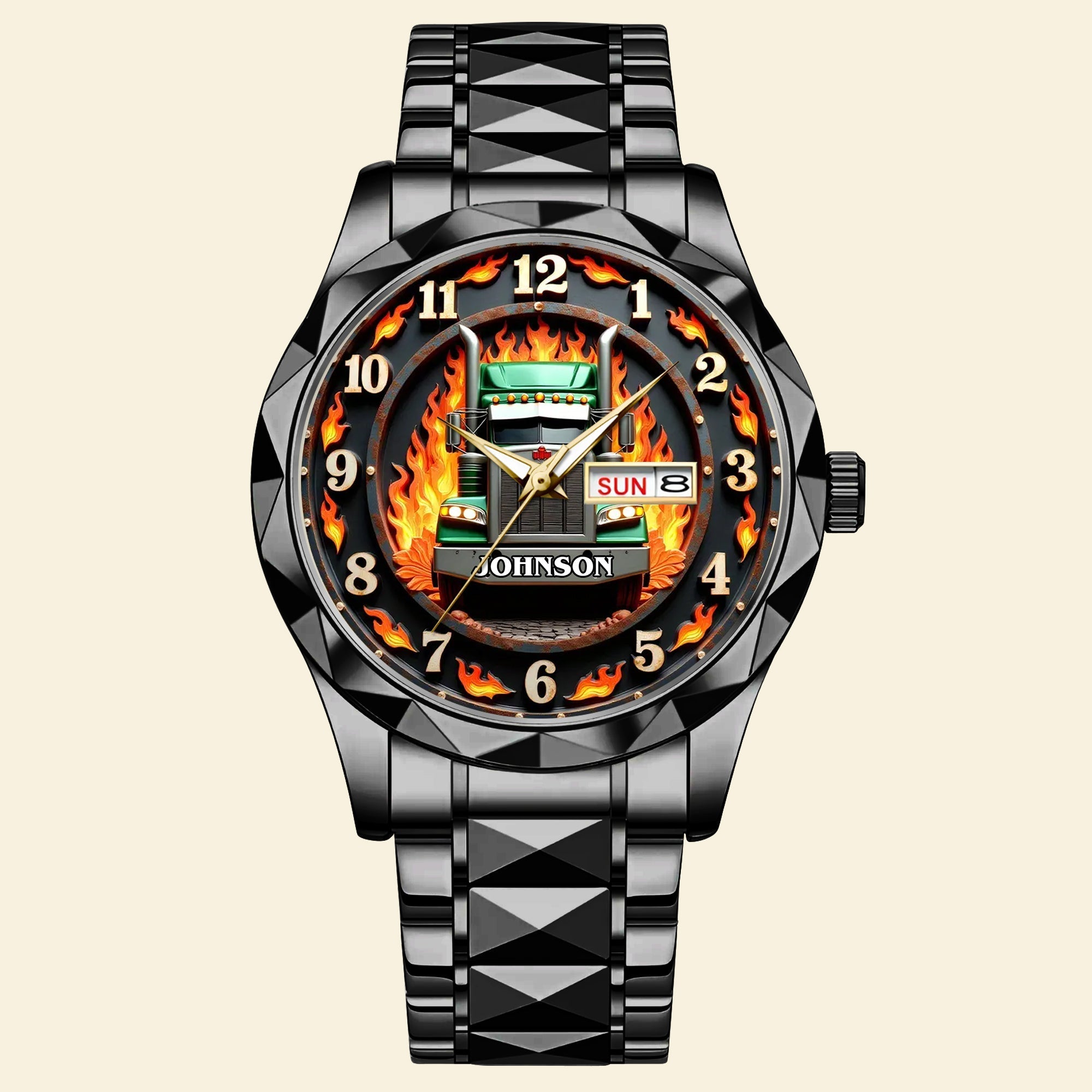 Trucker's Pride - A Personalized Men's Watch for Truckers Men's Watch PopCulturePrints