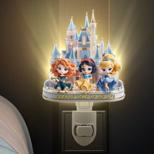 Load image into Gallery viewer, &quot;Friends Light Up My Life&quot; - Princess Besties Night Light - Personalized Gift for Besties Night Lights PopCulturePrints
