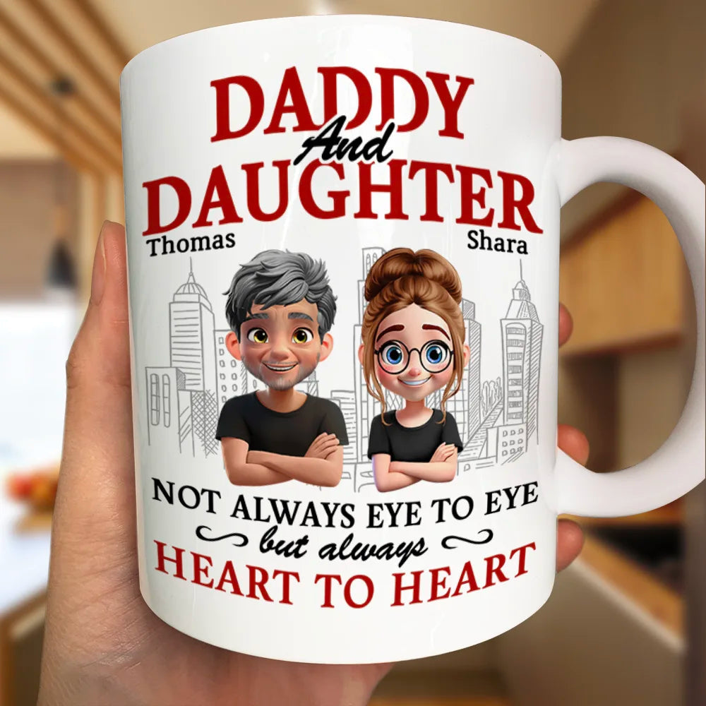Heart to Heart - Personalized Mug for Parents and Children Mug PopCulturePrints