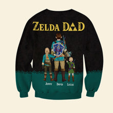 Load image into Gallery viewer, Personalized Zelda Dad Shirt - Custom Gamer Family Design
