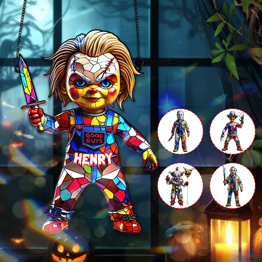 “Celebrate Halloween with a Spooktacular Twist!” - Horror Movie Halloween Suncatcher Ornament - Personalized Gifts for Movie Lovers Ornament PopCulturePrints