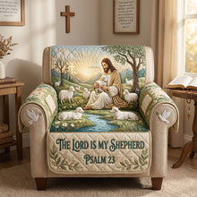 Load image into Gallery viewer, The Lord Is My Shepherd - Personalized Quilted Sofa Cover for Christians Sofa Cover PopCulturePrints
