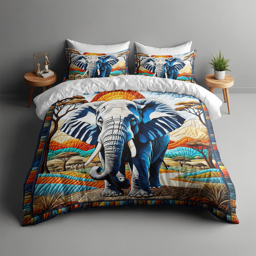 Personalized Elephant Lover Quilt Bed Set Blanket PopCulturePrints