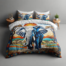 Load image into Gallery viewer, Personalized Elephant Lover Quilt Bed Set Blanket PopCulturePrints
