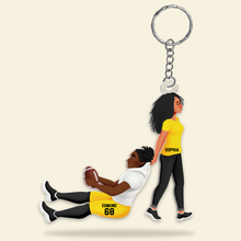 Load image into Gallery viewer, Personalized American Football Lover Keychain - Unique Gift for Sports Fans Keychains PopCulturePrints

