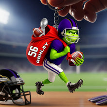 Load image into Gallery viewer, “Steal the Game with Style!” - Football Thief Keychain - Personalized Gift for Football Lovers Keychains PopCulturePrints
