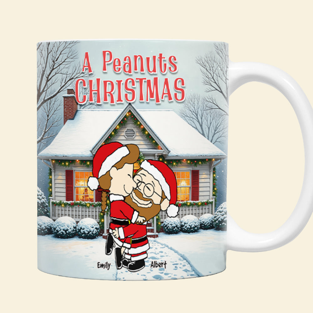 Customizable Peanuts Christmas Mug for Couples | Festive Valentine's Day Gifts Coffee Mug PopCulturePrints