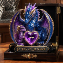 Load image into Gallery viewer, “Father of Dragons” - Personalized Acrylic Plaque - Unique Gifts for Dad and Grandpa Shaped Plaques PopCulturePrints
