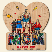 Load image into Gallery viewer, Superhero Mom Personalized Wooden Sign - Perfect Mother&#39;s Day Gift Wood Sign PopCulturePrints
